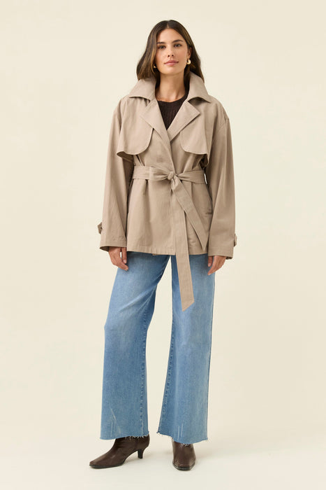 Farida Cropped Trench