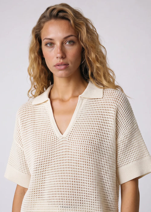 Open Stitch Polo