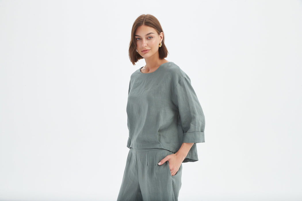 Pleat Hem Top