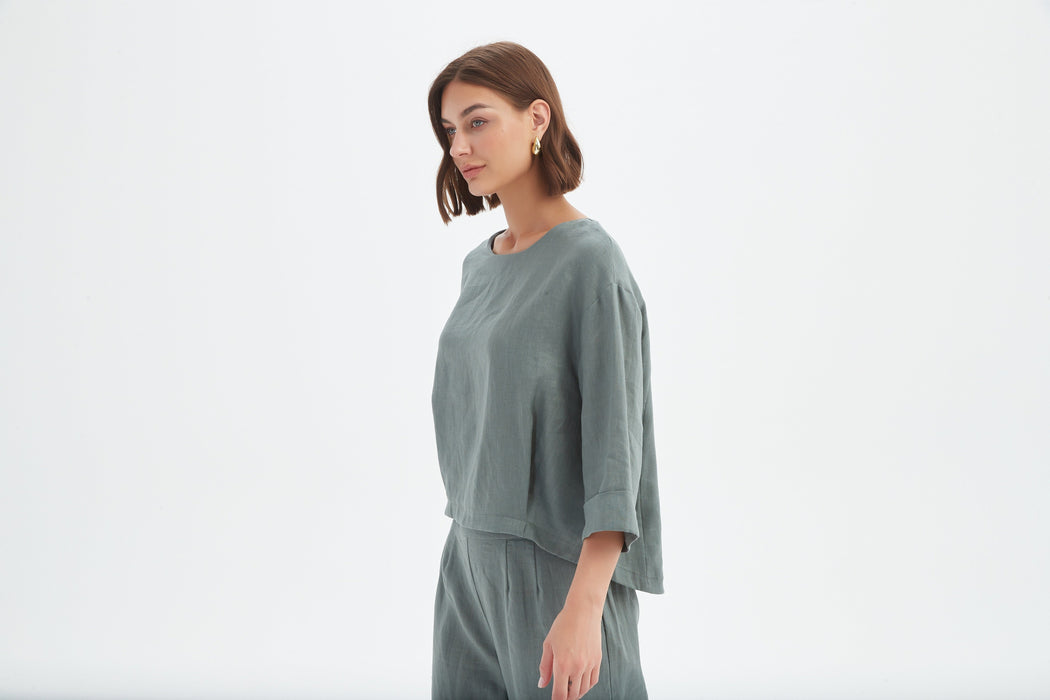 Pleat Hem Top