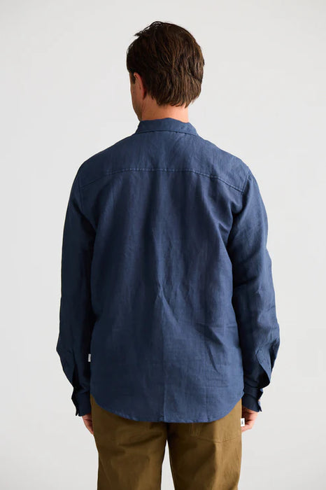 Oxford Shirt - Navy Linen (M)