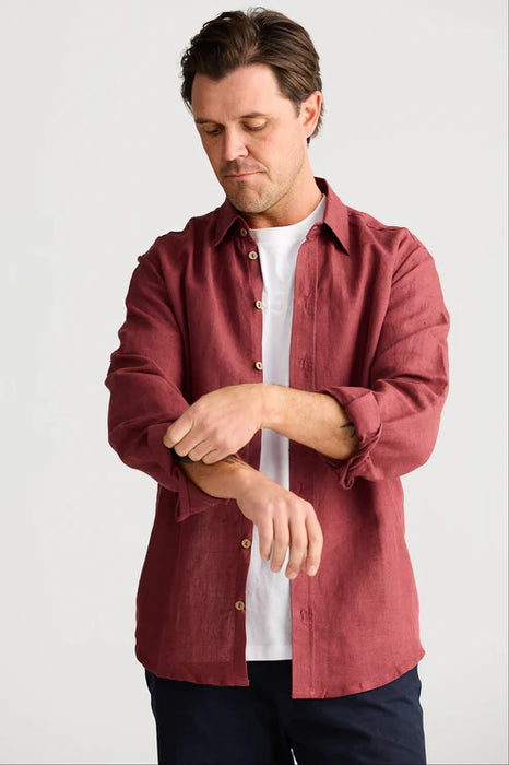 Oxford Shirt - Port Linen (L)