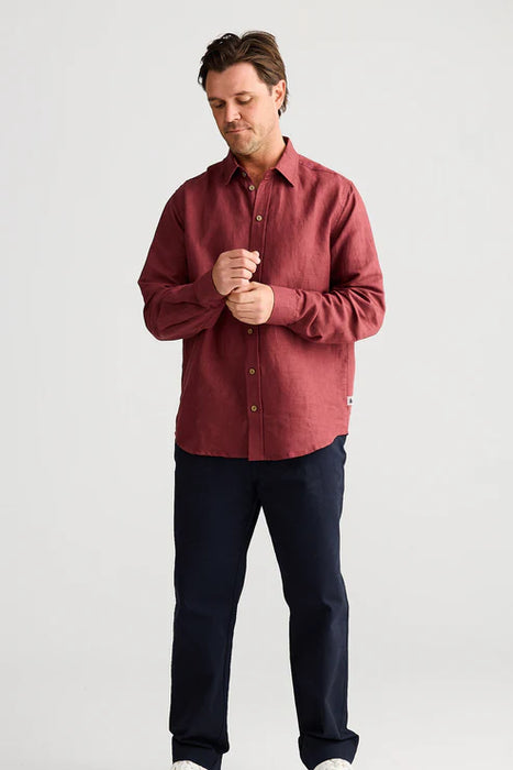 Oxford Shirt - Port Linen (L)