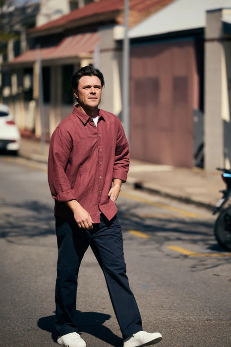 Oxford Shirt - Port Linen (L)