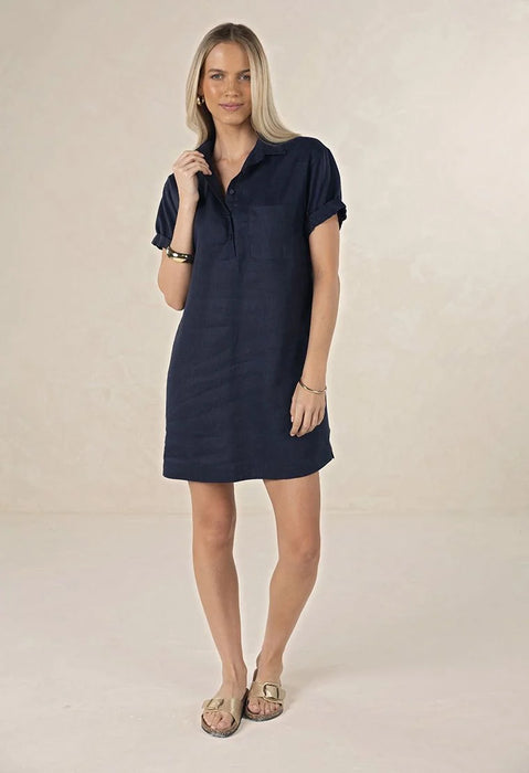 Hustle Linen Shirt Dress