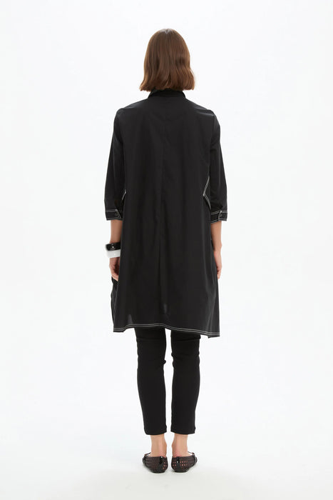 Handkerchief Hem Contrast Shirt
