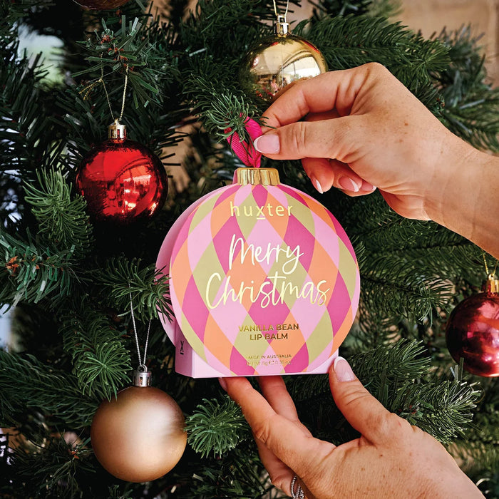 Hanging Lip Balm Bauble - Soft Pink Diamonds