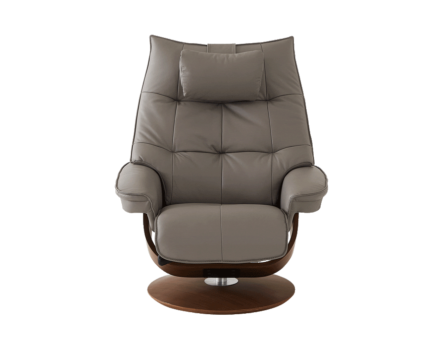 Hana Leather Recliner & Stool