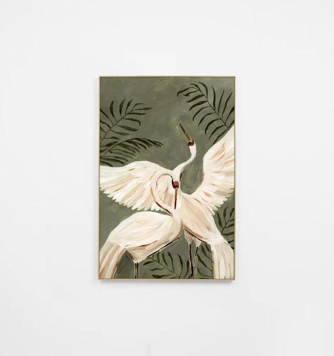 Tropical Herons Canvas
