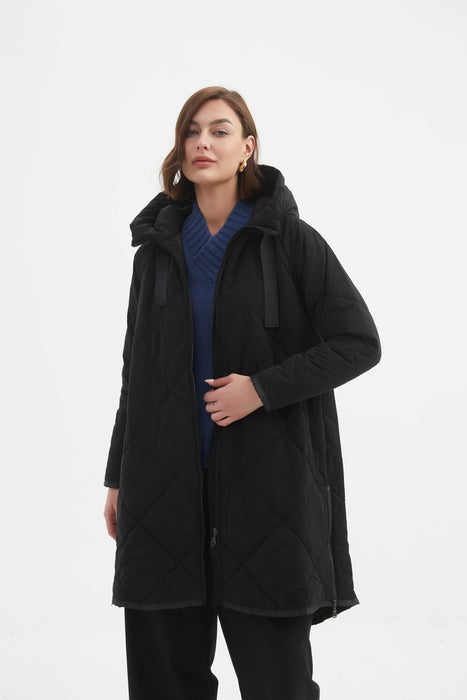 Zip Hem Winter Coat