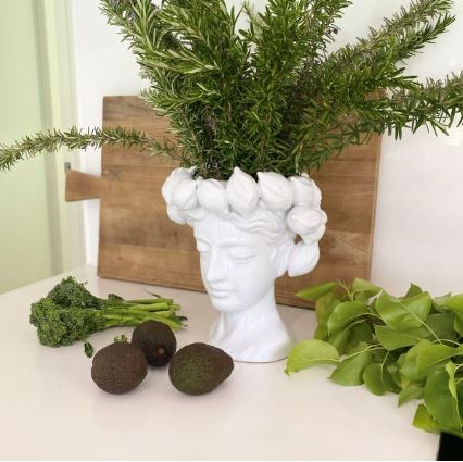 Lemon Head Vase in White