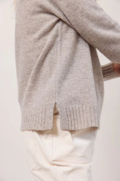 Merino Wool Mock Neck Cardigan