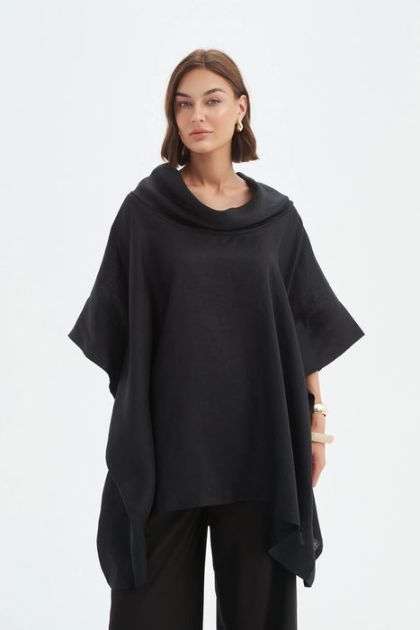 Oversized Collar Poncho