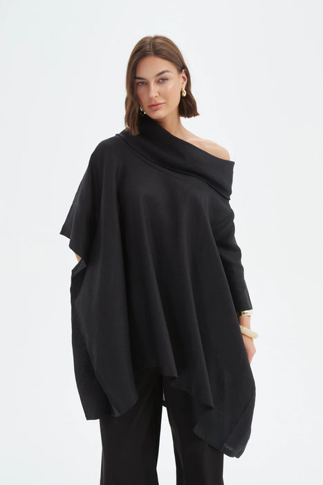 Oversized Collar Poncho