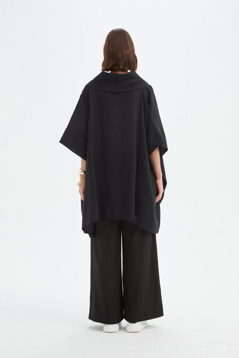 Oversized Collar Poncho