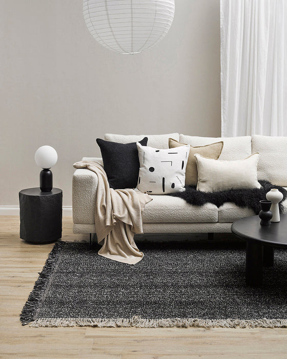Ulster Floor Rug in Black/Natural
