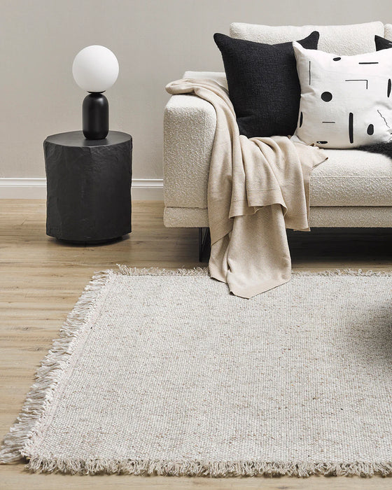 Ulster Floor Rug in White/Natural
